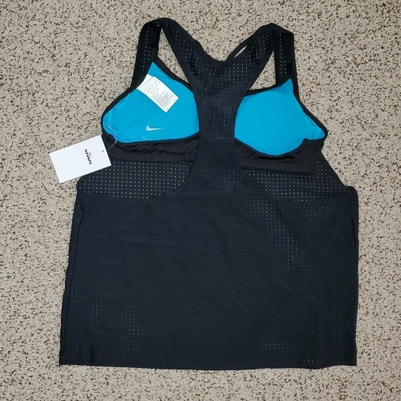 Nike Swimwear Athletic Mesh Racerback  Bralette Layered Tankini 2 piece Swimsuit - Picture 3 of 7